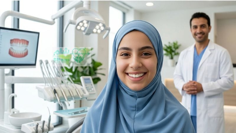 طبيب زراعة أسنان في سوريا 2026
مع شابة بعد زراعة الأسنان